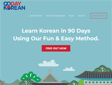 Tablet Screenshot of 90daykorean.com